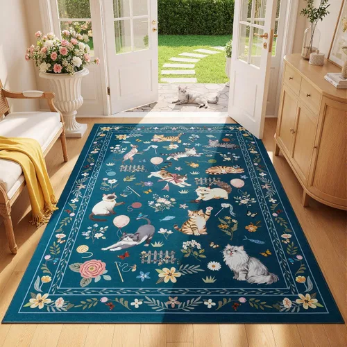 Miniatura 46 de Unirea Alfombra pequeña lavable beige de 2 x 3 para puerta de entrada interior, antideslizante, alfombra de entrada de animales suave para cocina
