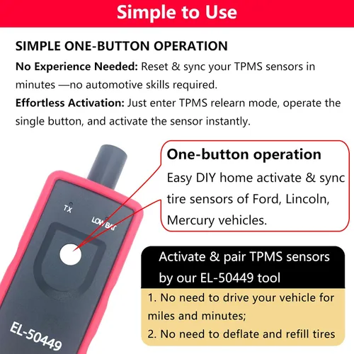 Miniatura 3 de Herramienta de recuperación TPMS Ford mejorada Herramienta de reinicio TPMS Ford Herramienta de programación TPMS Herramienta de entrenamiento