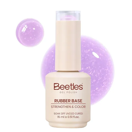 Miniatura 21 de Beetles - Esmalte de uñas en gel base rosa, 1 unidad, 0.5 onzas líquidas: color rosa desnudo 5 en 1, esmalte pastel constructor, punta francesa