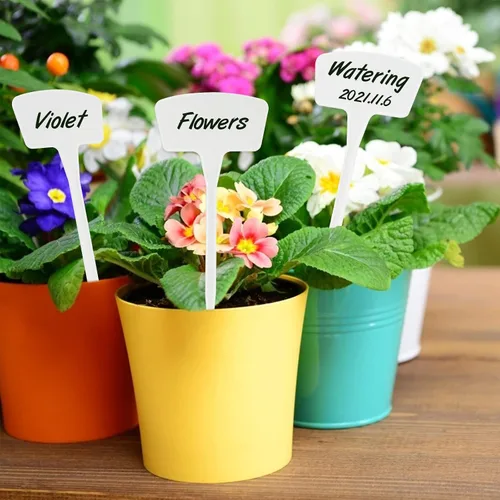 Miniatura 5 de KINGLAKE GARDEN Etiquetas de plástico para plantas de 10.4 pulgadas, paquete de 30 etiquetas de jardín al aire libre, etiquetas gruesas de jardín