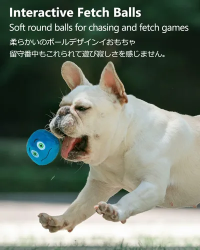 Miniatura 4 de SCHITEC Juguetes chirriantes para perros, [6 unidades] Pelotas de felpa suaves con chirriantes, juego interactivo para cachorros y mascotas pequeñas