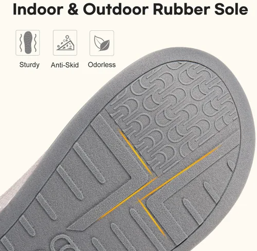 Miniatura 4 de LongBay Pantuflas de punto de chenilla cálidas para mujer, de espuma viscoelástica, cómodas, de gamuza, esponjosas, de espuma viscoelástica, botas
