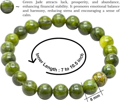 Miniatura 273 de Amazing Gemstone Crystal Bracelet for Women Men's Gifts - Protection Healing Crystal Bracelet - 8mm Gemstone Beaded Stretchable Bracelet Pulseras