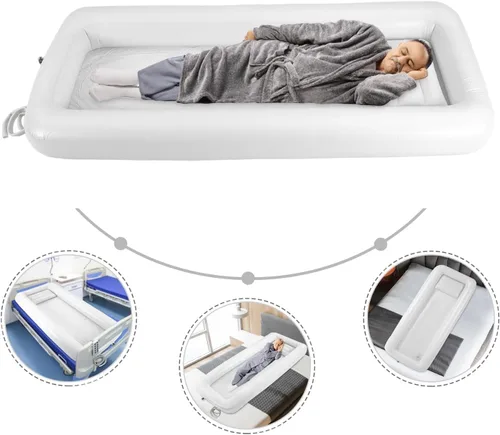 Miniatura 6 de Bañera inflable médica, bañera de cama, bomba de aire eléctrica Bañera de PVC, ducha de cama para pacientes con tina reducida