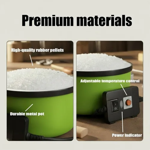 Miniatura 4 de Olla eléctrica de pegamento para manualidades con pellets de 1 libra, temperatura ajustable de 225-400 °F, olla caliente de 5.4 fl oz, diámetro