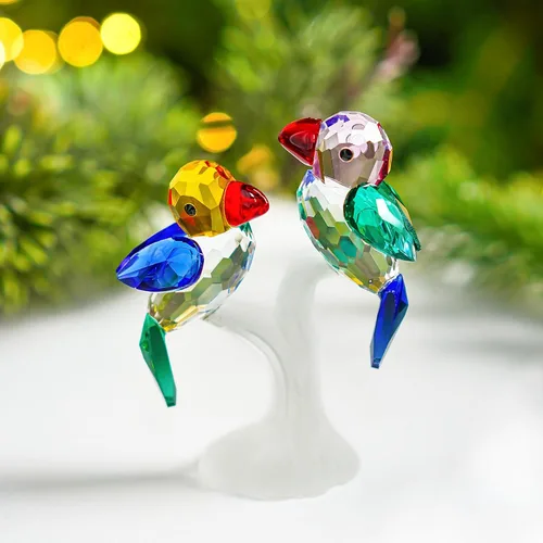 Miniatura 5 de H&D Hyaline & Dora - Figuras de pájaros de cristal, coleccionables de arte en vidrio, figura de animal, ornamento artesanal, decoración de mesa