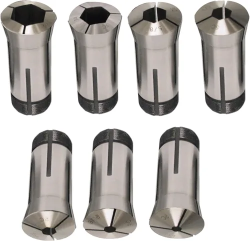 Juego de pinzas 5C Hexagonal Agujero Collet 1/4-7/8 Pulgadas para Mecanizado Torneado 7 Pcs