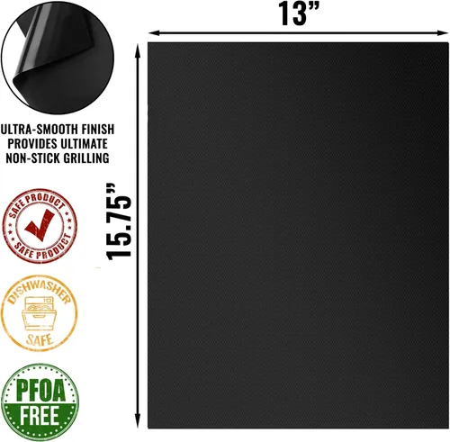 Miniatura 7 de Grillaholics Alfombrillas resistentes para parrilla - Juego de 2 alfombrillas para barbacoa diseñadas para durar - Haz la parrilla más fácil