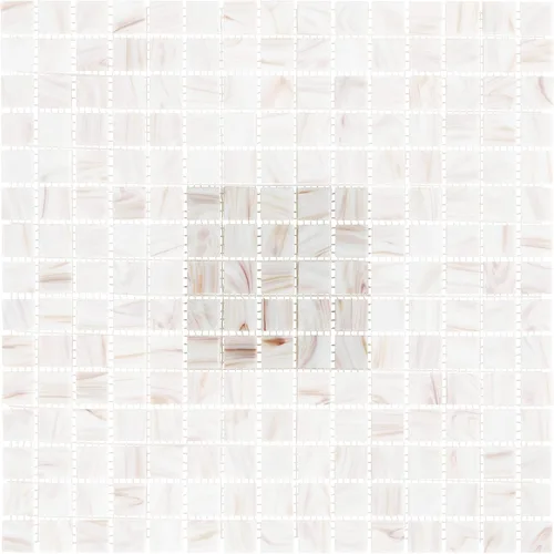 Miniatura 2 de URBN - Mosaico de vidrio iridiscente blanco contemporáneo con reflejos de bronce metálico para cocina y baño, azulejos de muestra