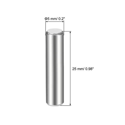 Miniatura 3 de uxcell 0.197 x 0.984 in (aproximadamente 13/64 pulgadas) pasador de pasador de madera de acero inoxidable 304 litera de madera pasadores de estante