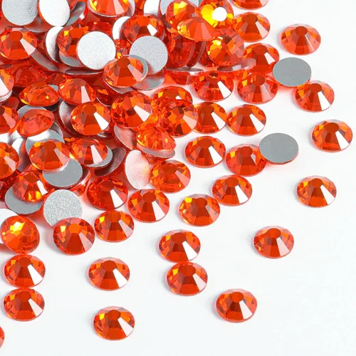 Miniatura 30 de Beadsland 2880 piezas de diamantes de imitación de cristal con reverso plano, gemas redondas para decoración de uñas y manualidades, cristal, SS16