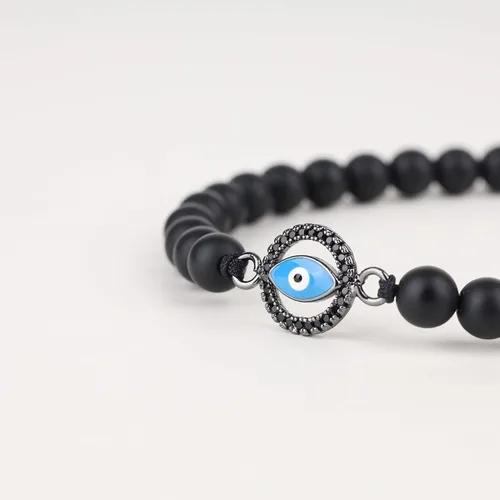 Miniatura 5 de COAI Pulsera de mal de ojo con cuentas de piedra