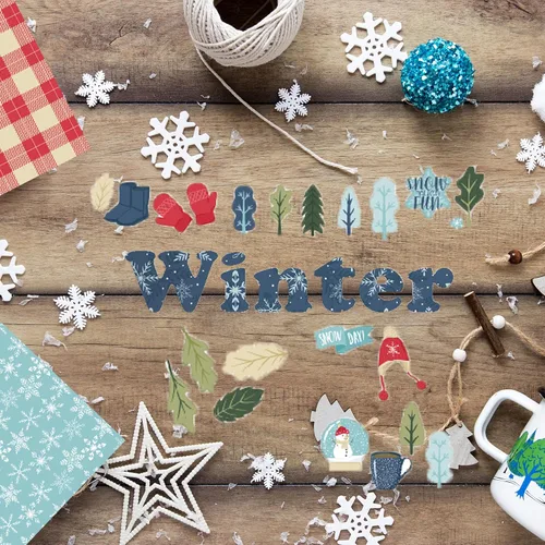 Miniatura 2 de 24 Sheets Christmas Theme Scrap Paper 6 inches One-Sided Cartoon Snowma Scrapbooking Supplies Set for DIY Album Material Background Junk Journal