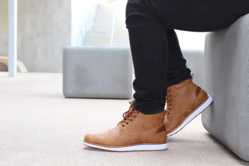 Miniatura 4 de Ferro Aldo Birt MFA506027 - Calzado deportivo medio alto para hombre con espuma viscoelástica, casuales, cuero vegano del desierto, Botas Chukka