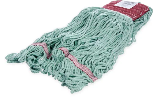 Miniatura 6 de Carlisle FoodService Products 369484B09 - Cabezal de trapeador de extremo en bucle con banda roja, grande, verde (paquete de 12)