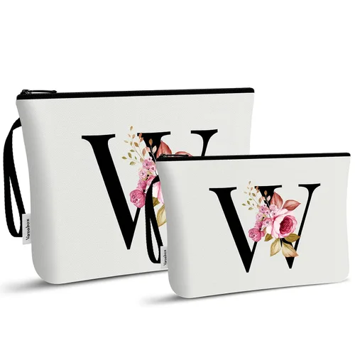 Miniatura 82 de Vavabox A-Z Bolsa de Maquillaje Personalizada, Regalos de Cumpleaños para Mujeres y Mamá, Regalos para la Mejor Amiga, Bolsa de Cosméticos
