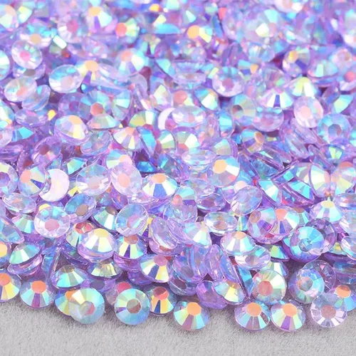 Miniatura 15 de 5000 diamantes de imitación de resina de 0.157 in, diamantes de imitación transparentes con parte trasera plana para manualidades, diamantes de Rosa