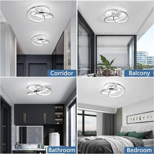 Miniatura 9 de Lámparas de Techo LED, 36W Lámpara de Techo LED Moderna de Montaje al Ras, Blanco Frío 6000K Luces de Techo Cercanas al Techo para Pasillo