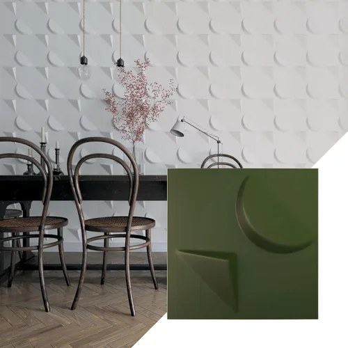 Miniatura 27 de Ekena Millwork WP12X12APWH 11 7/8 pulgadas de ancho x 11 7/8 pulgadas de alto Apollo EnduraWall Decorativo 3D Panel de pared cubre 0.98 pies