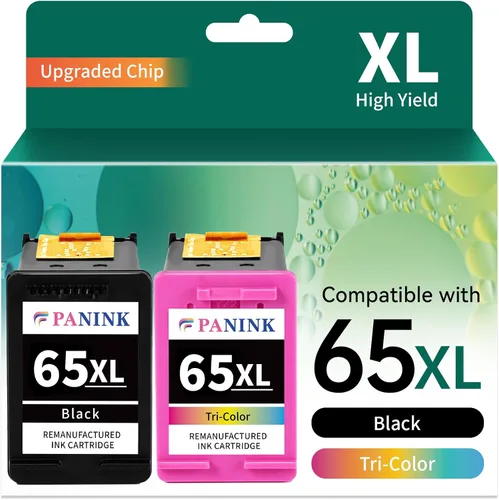 Cartuchos de tinta remanufacturados de repuesto para impresora HP 65 XL HP 65 tinta HP65 65XL cartuchos de tinta color negro paquete combinado para