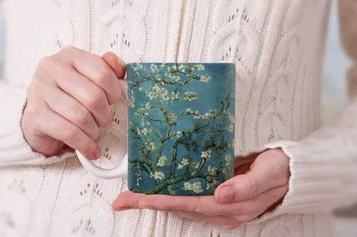 Miniatura 7 de MUGBREW Classic Art - Taza de café de cerámica de almendra Vincent Van Gogh, 11 onzas