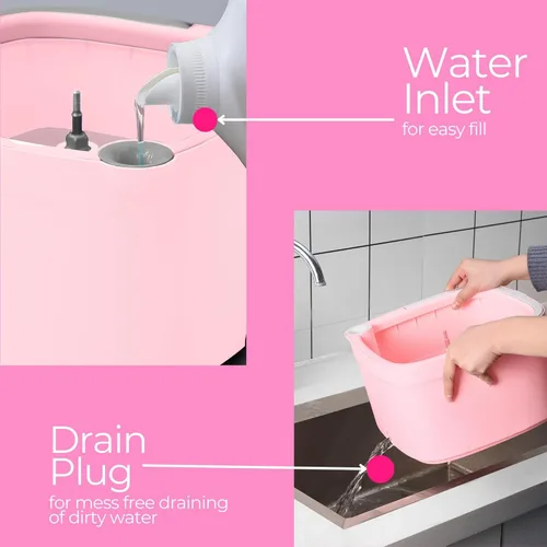 Miniatura 8 de Trapeador Giratorio Cuadrado y Cubeta Trapeador de Piso Inteligente con Compartimentos Separados para Agua Limpia y Sucia, Autolimpieza Versión