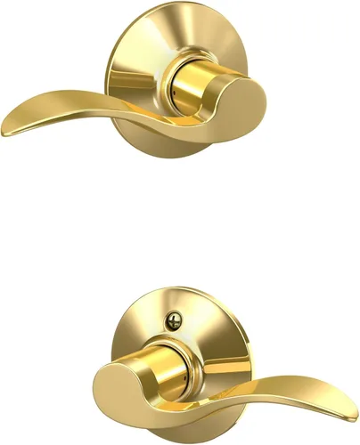 Miniatura 68 de SCHLAGE - Manija de puerta Accent con cerradura de paso libre para pasillo y armario en bronce antiguo - F10 ACC 716 Bronce Envejecido