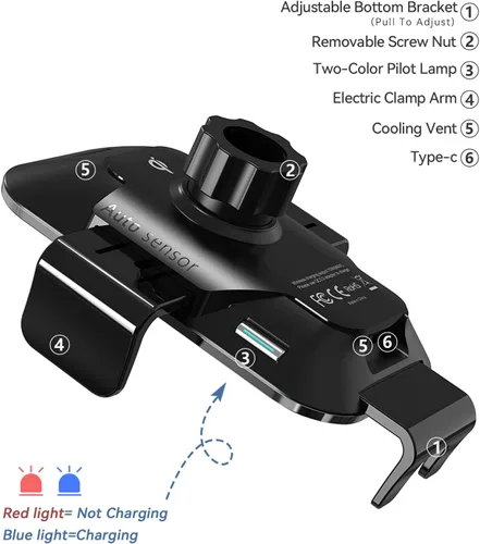 Miniatura 3 de Soporte de cargador inalámbrico CR-V 2026, ajuste exclusivo para Honda CR-V 2023-2026 (no para Accord y Civic), soporte de carga inalámbrica Qi