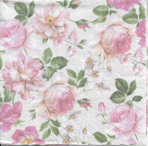 Miniatura 21 de AM Décor - 20 servilletas de papel suaves de 3 capas de papel de seda decoupage -13 x 13 pulgadas (desplegadas) (Rosalia, 13 x 13 pulgadas