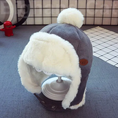 Miniatura 2 de IIG Gorro de invierno con orejeras Ushanka para bebé niño, gorra de soldado unisex para niños, sombrero de cazador