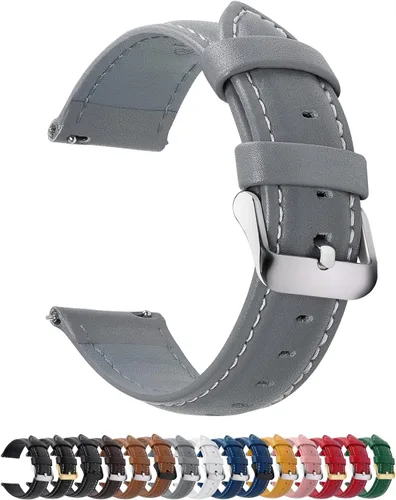 Fullmosa Axus 12 colores para correa de reloj de liberación rápida, correa de reloj de cuero genuino 0.551pulgadas 0.630pulgadas, 0.709pulgadas,