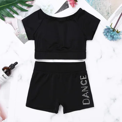 Miniatura 3 de CHICTRY Conjunto de 2 piezas para niñas Team Basics para bailar y entrenar