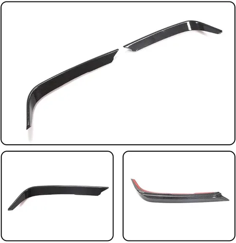 Miniatura 7 de Canards delanteros de fibra de carbono real para Alfa Romeo Giulia Base Sedan 2015-2023 divisor de luz antiniebla Canard parachoques delantero faro