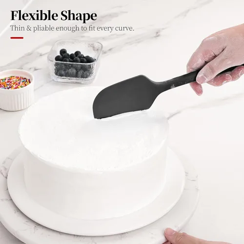 Miniatura 5 de espátula resistente al calor de 600ºF, espátula de silicona sin costuras de 28.8 cm de alto para cocina, apta para altas temperaturas, utensilio