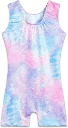 Miniatura 2 de TENVDA Gymnastics Leotards for Girls 2-12 Years Old Sparkly Multicolor Kids Tumbling Biketards Unitard