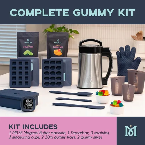 Miniatura 3 de Magical Butter Paquete completo para hacer gomitas, kit para hacer gomitas, con mezclas, moldes y accesorios, todo para gomitas caseras profesionales