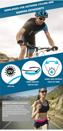 Miniatura 3 de Swanoble UV400 2 Sports Sunglasses for Kids Cycling,Light frame Sunglasses for Boys Girls,Youth Softball Baseball Golf