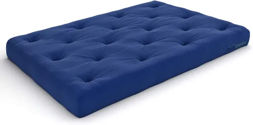 Miniatura 30 de Nirvana Futons Colchón de futón completo de 6 pulgadas, sarga azul marino, fabricado en Estados Unidos Azul marino (Navy Twill)