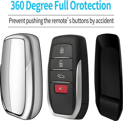 Miniatura 4 de Tukellen Funda suave para llavero Toyota para Camry 2025 Land Cruiser 2019-2025, Sienna Venza Hilux Fortuner 2021-2025 Highlander Tundra Corolla
