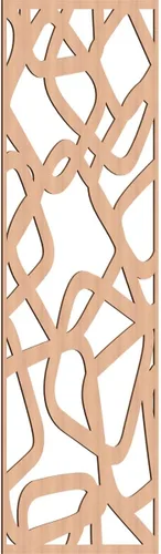 Miniatura 30 de Acme Paneles de pared decorativos de madera con calado, 9 3/8 pulgadas de ancho x 24 3/8 pulgadas de alto x 1/4 de alto, roble rojo