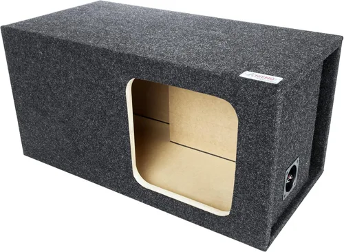 Atrend Caja de subwoofer cuadrada con ventilación única de 15KSV de 15 pulgadas para subwoofers cuadrados (por ejemplo, subwoofers Kicker L5 y L7)