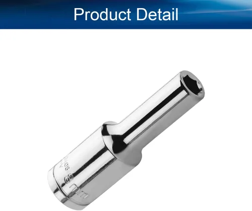 Miniatura 4 de Auniwaig 1/2" Drive x 0.315 in Deep 6-Point Impact Socket, métrico, Cr-V, conector fraccional mecánico