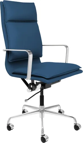 Miniatura 7 de Laura Davidson Furniture Lexi II - Silla de oficina acolchada, silla de escritorio con respaldo alto y reposabrazos de aluminio, disponibilidad