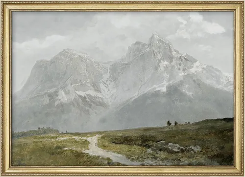 Miniatura 119 de MUDECOR Lienzo enmarcado prémium para pared, pinos nevados en bosque de invierno, ilustraciones modernas, arte contemporáneo, escénico, divertido