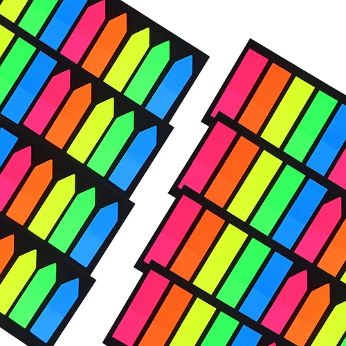 4200 pestañas adhesivas de índice de flecha para clasificación de notas, colores surtidos, pequeños marcadores de página de neón para oficina