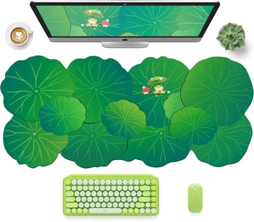 Miniatura 17 de HAOCOO Tapete de escritorio bohemio, alfombrilla de escritorio para computadora, alfombrilla grande para mouse para escritorio, alfombrilla de mouse
