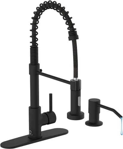 Miniatura 23 de Grifo de cocina, grifos de fregadero de cocina comercial con rociador extraíble, grifos de acero inoxidable para fregaderos de cocina, cabezal