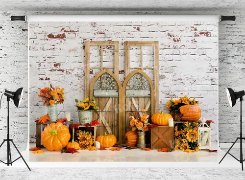 Miniatura 20 de Kate Fondo de fotografía para el día de Acción de Gracias, otoño, calabaza, decoración del hogar, fondo para niños, fiesta, estudio (7 x 5 pies)
