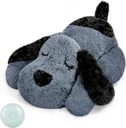 Miniatura 10 de WEOK Juguete de latido del corazón para cachorros, Almohada de acurrucamiento cómoda, Ayuda para aliviar la ansiedad del perro, Juguete de peluche