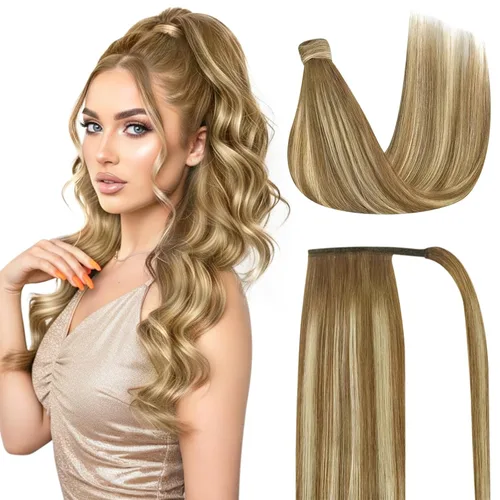 Miniatura 15 de Ve Sunny - Extensión de cabello humano real con pinza, extensiones de cabello lacio con clip, color marrón moca, 20 pulgadas, 2.82 oz